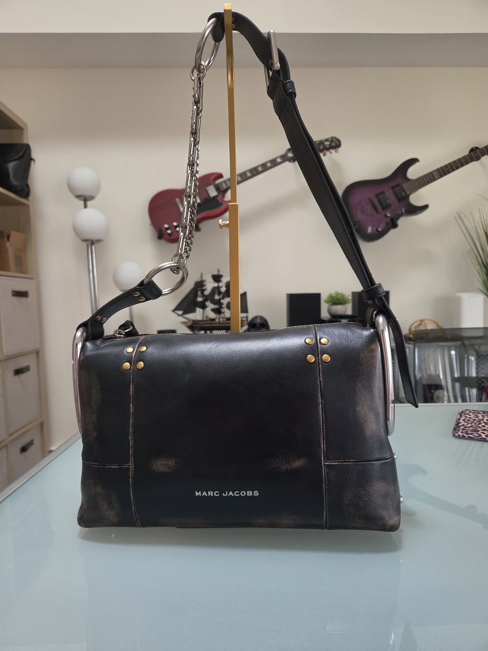 Marc Jacobs Loved Leather Scene Shoulder Bag